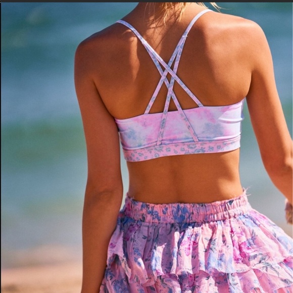 NWT LOVESHACKFANCY X BANDIER Sports Bra Top XS - Picture 2 of 7